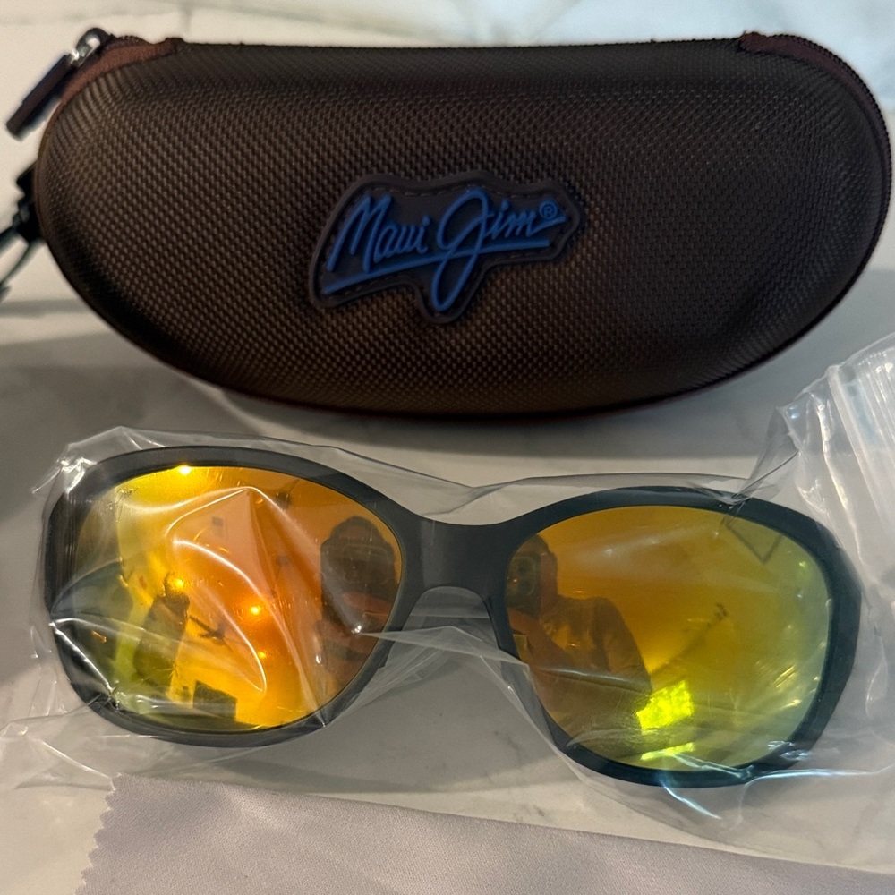 Sunglasses with Black Frame and Gold Lenses
